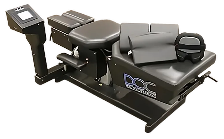 DOC spinal decompression table with computer-controlled traction system